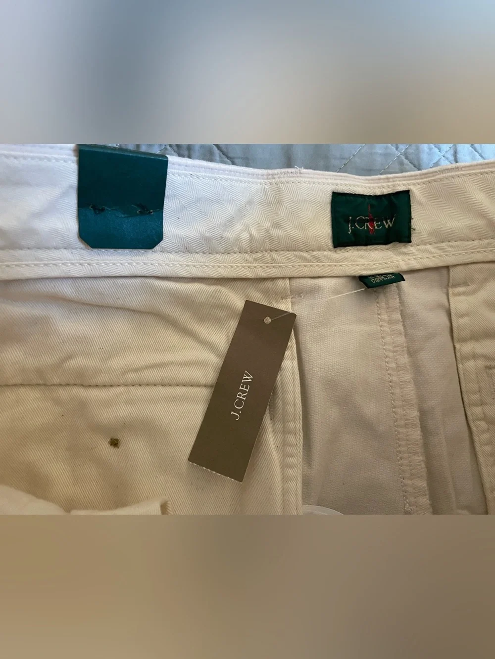 J. CREW Classic-fit pleated 14-wale corduroy trouser in Ivory Size 30 NWT CO455